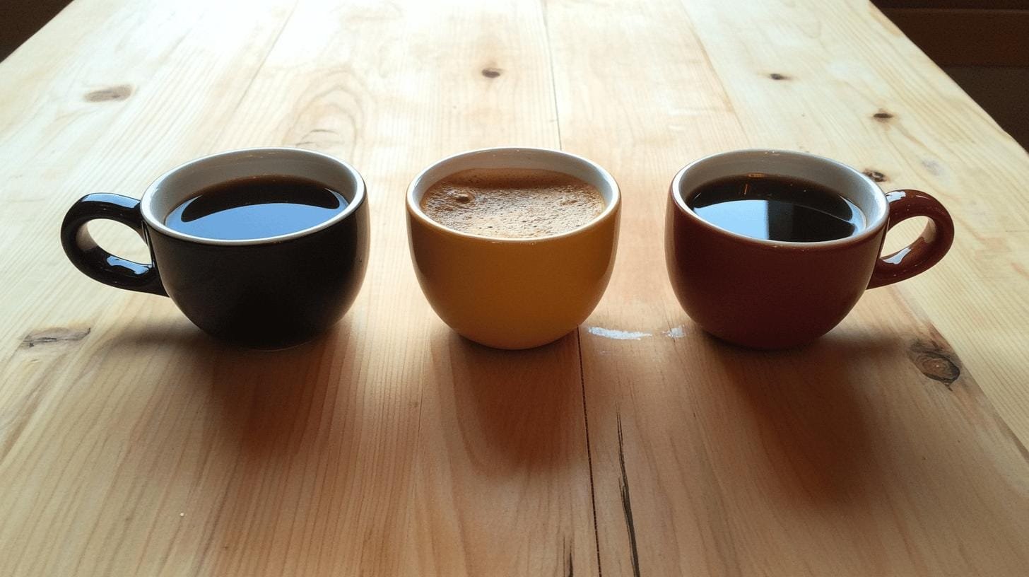 3 different cups of coffee - Antioxidants in Coffee: Boosting Your Health Naturally