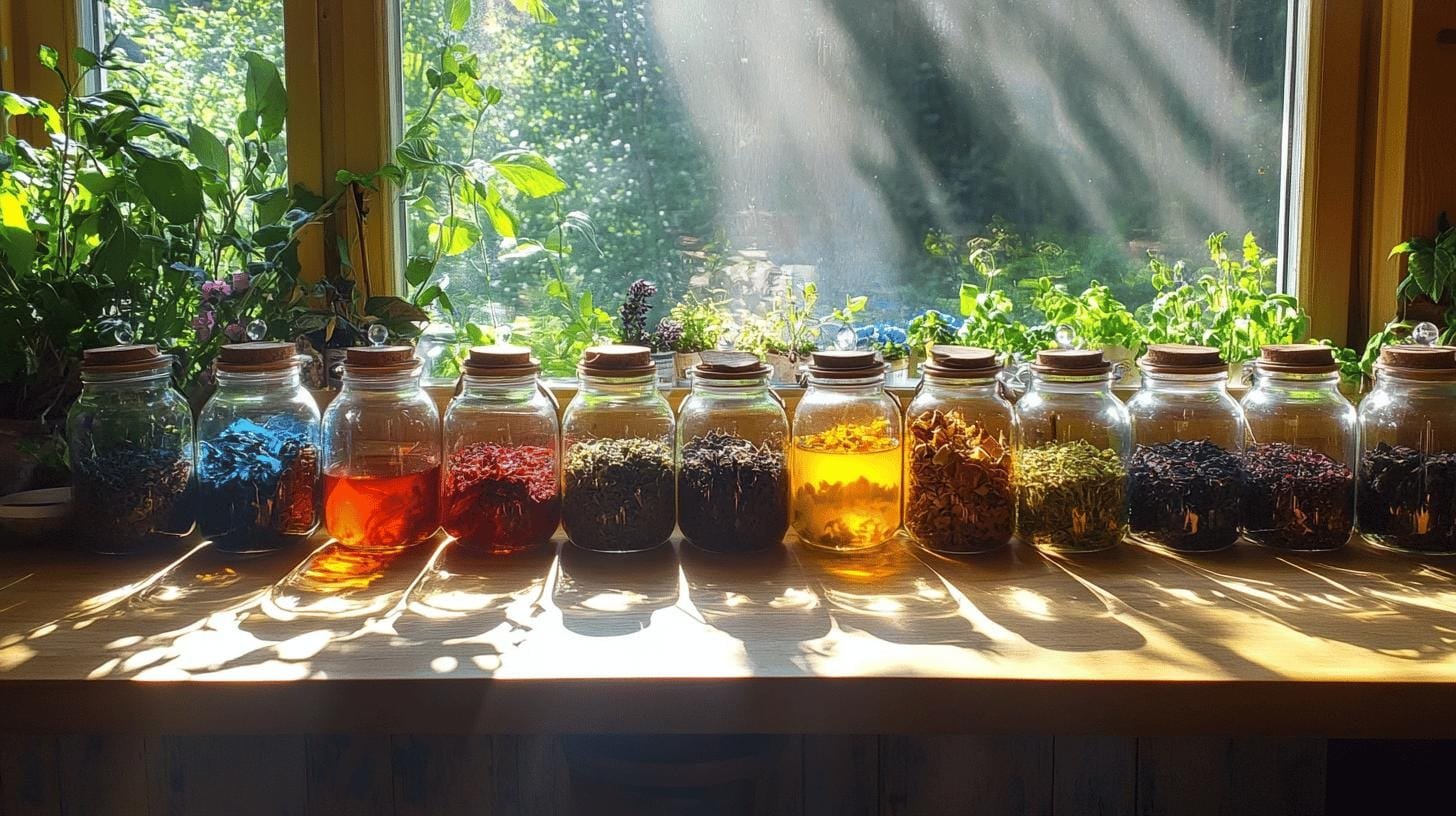 Jars of natural plants by the window— How Long Does Caffeine Affect Blood Pressure? Insights