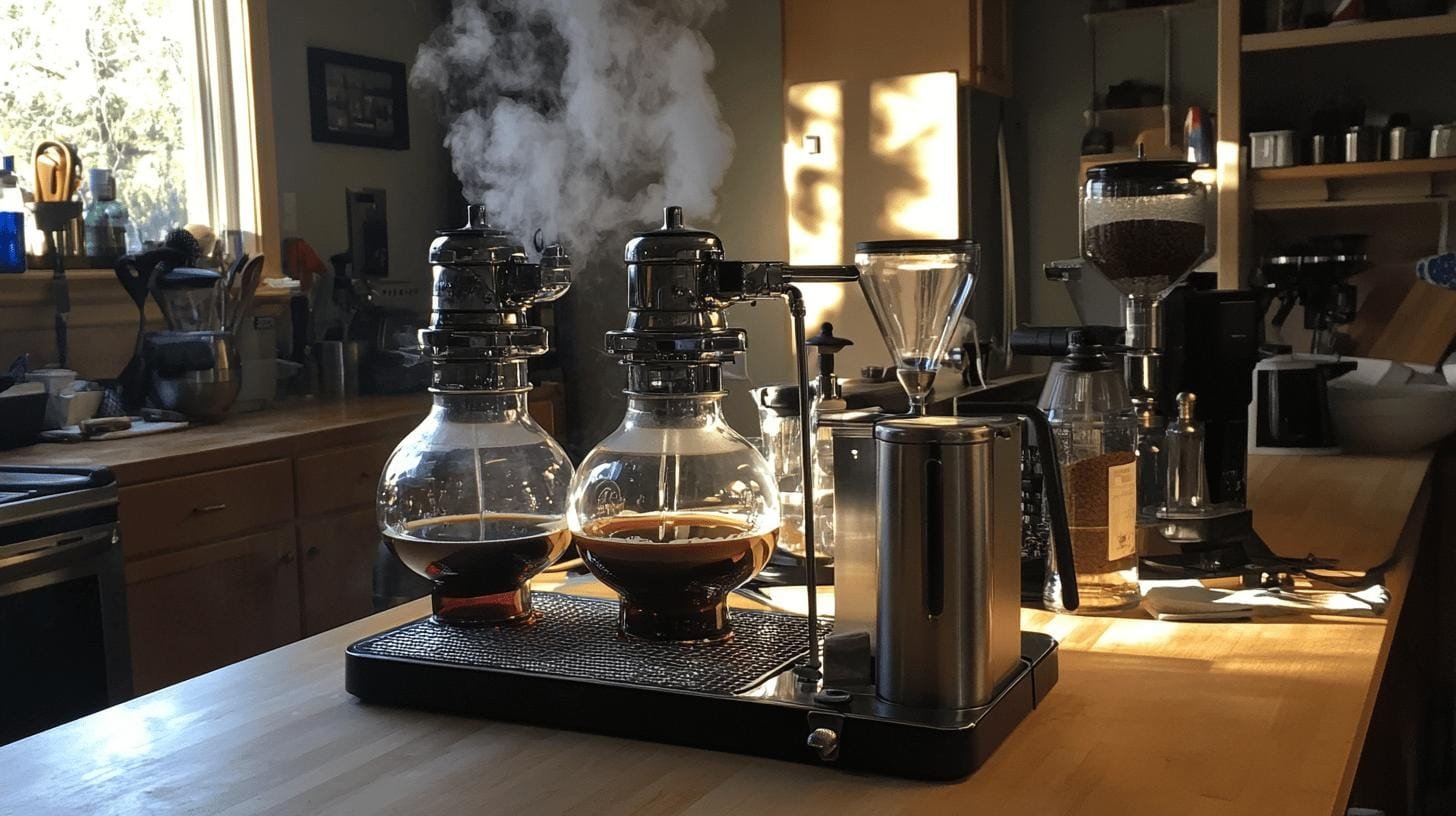 Siphon coffee makers brewing coffee - What Is Siphon Method of Making Coffee? 