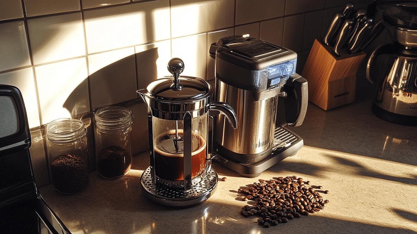 Coffee brewing equipments on the table- Sumatra Coffee vs Colombian: Intense Flavor Showdown