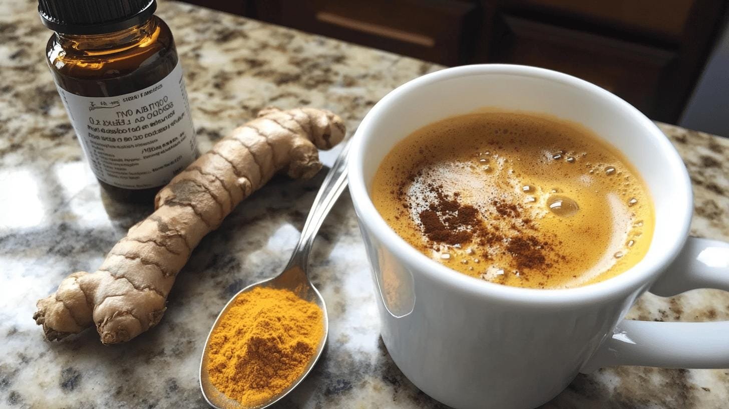 Ginger, a spoonful of spice and a cup of coffee on the table - What Is the Best Additive to Coffee?