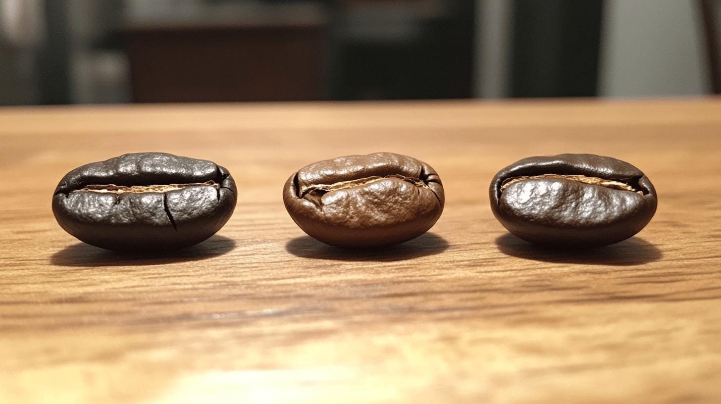 Roasted coffee beans on the table - Difference Between Arabica Coffee and Sumatra Explained