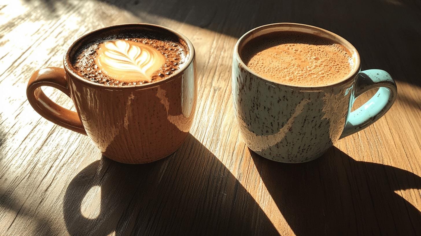 A cup of coffee and a cup of cappuccino on the table - What Does Bulletproof Coffee Do to Empower You?