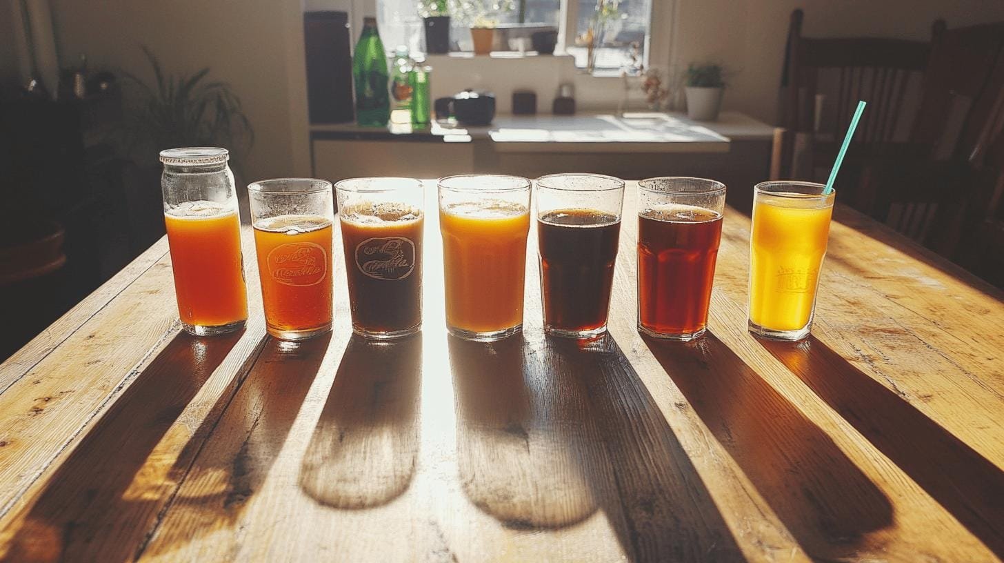 Glass cups of beverages lined on a table - Is Coffee Acidic or Alkaline.jpg