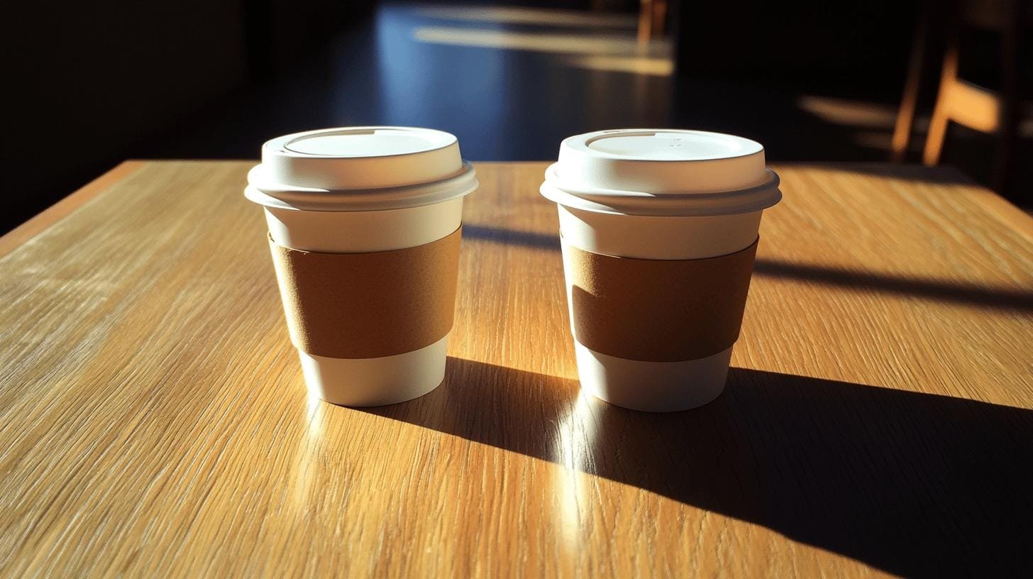 Two cups of coffee on the table - How Acidic Is Decaf Coffee.jpg