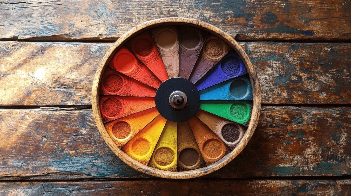 A wooden color wheel - Coffee Origin Flavors.jpg