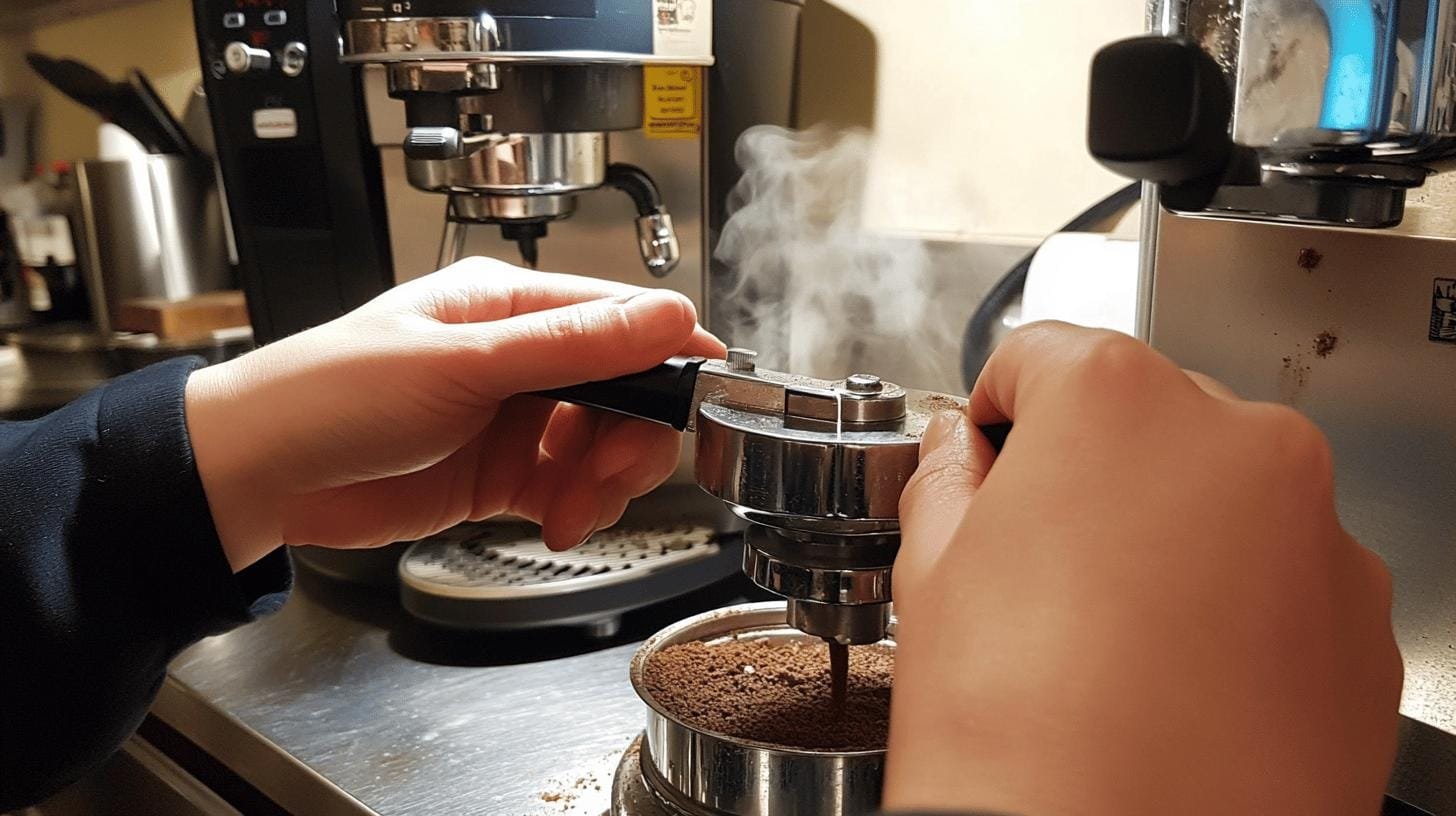 Grinding coffee beans using a machine - Why Coffee Tastes Sour.jpg