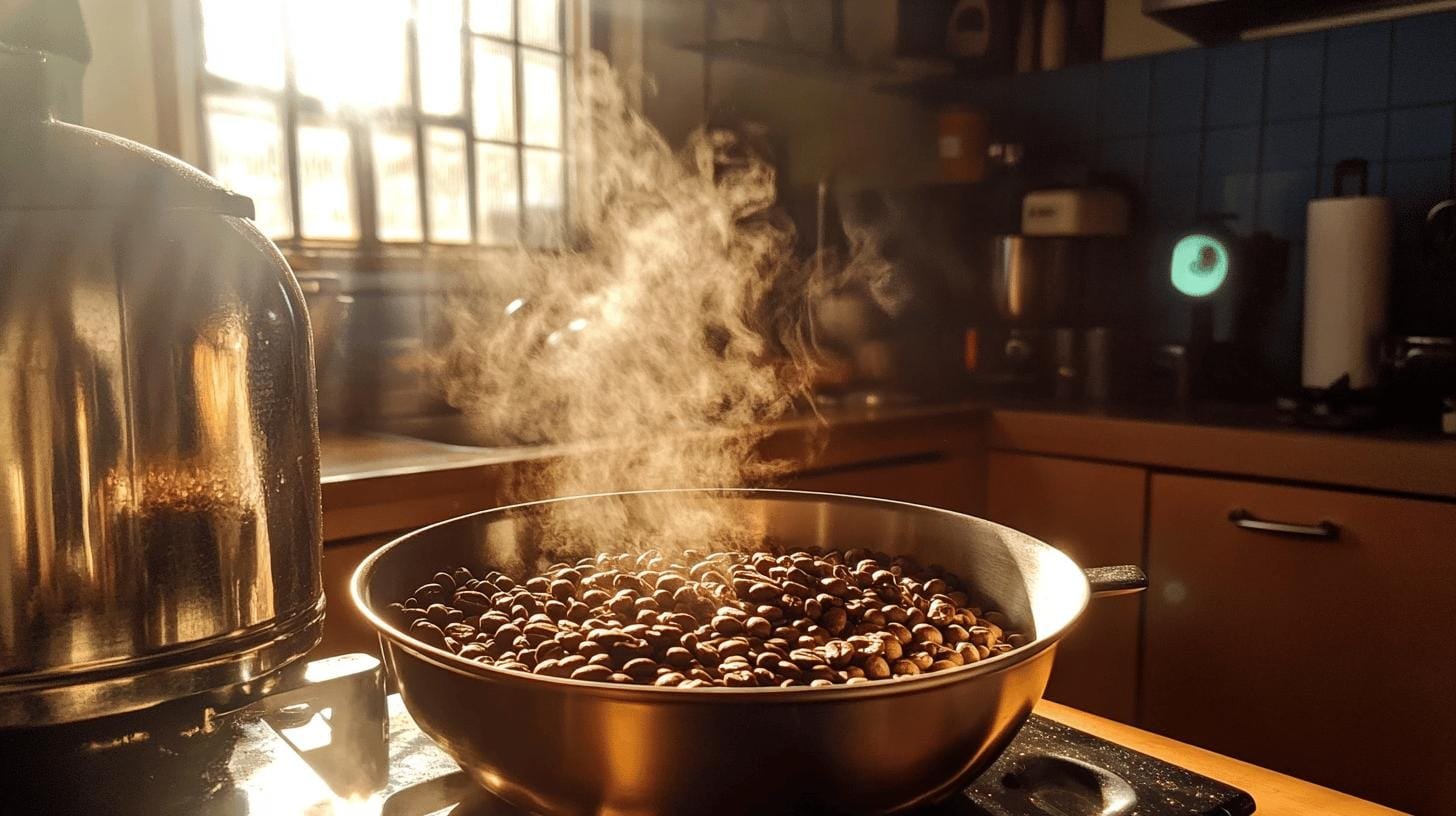 Coffee roasting in a pan - Sumatra Coffee vs Colombian: Intense Flavor Showdown