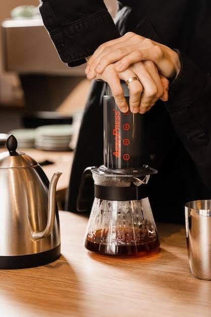 Making coffee with aeropress equipment- AeroPress or French Press or Pour Over: Choose Best