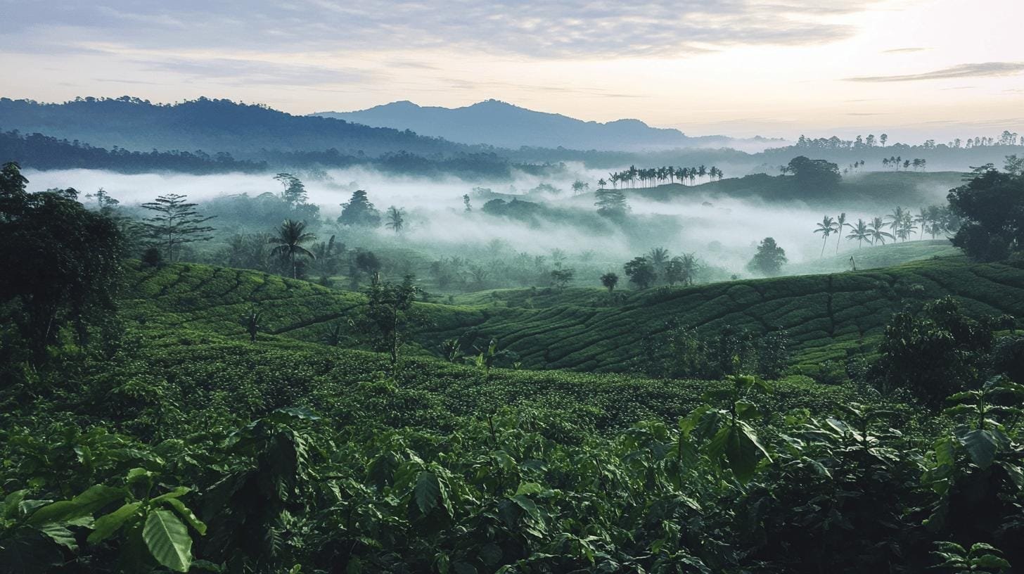 Green plantation- Does Sumatra Coffee Have Caffeine? Important Insights