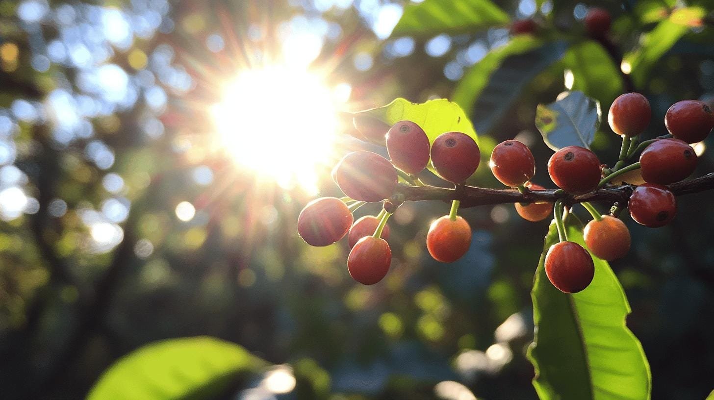 Coffee cherries on a tree - Brazilian Coffee vs Colombian: Bold Flavor and Culture Insights Revealed