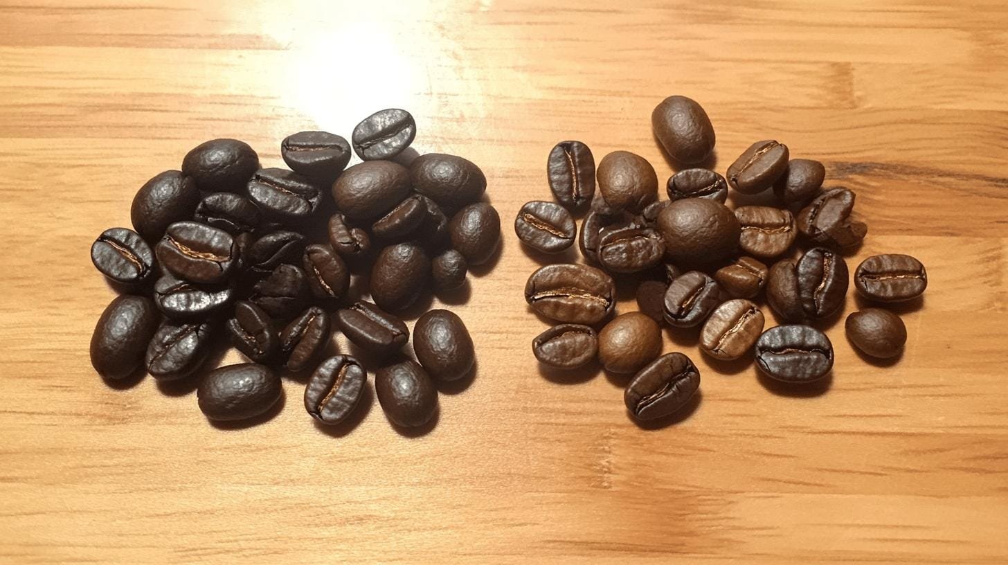 Coffee beans scattered on a table - Can Coffee Taste Burnt.jpg