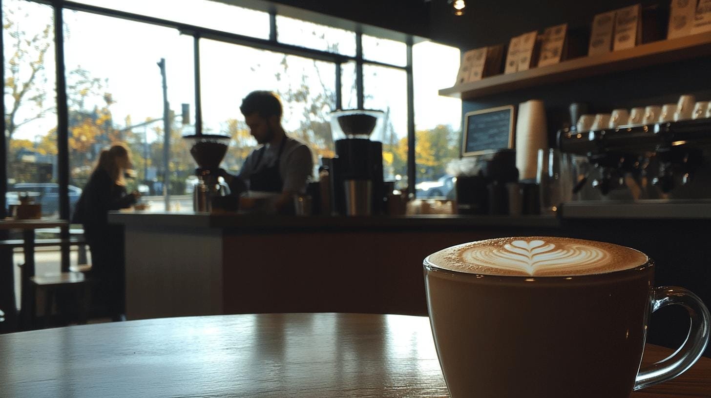 A cup of cappuccino on a table in a pub - Best Coffee with Health Benefits.jpg