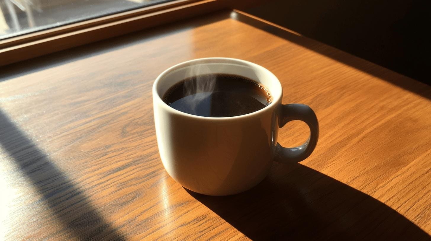 A cup of coffee on a brown wooden table - Coffee and Type 2 Diabetes.jpg