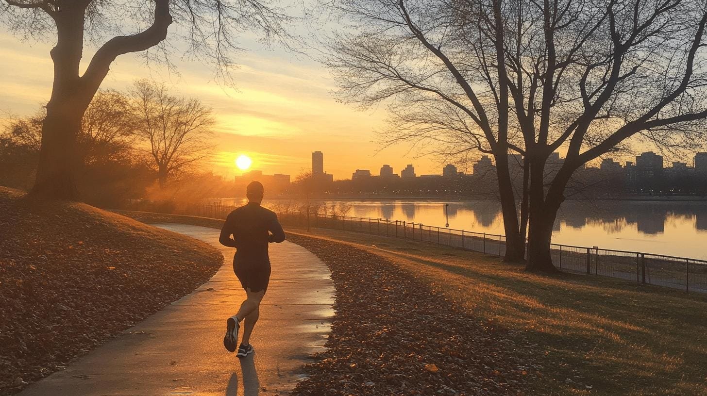 Man jogging in a garden under the sunset - Does Caffeine Affect Metabolism Positively?.jpg