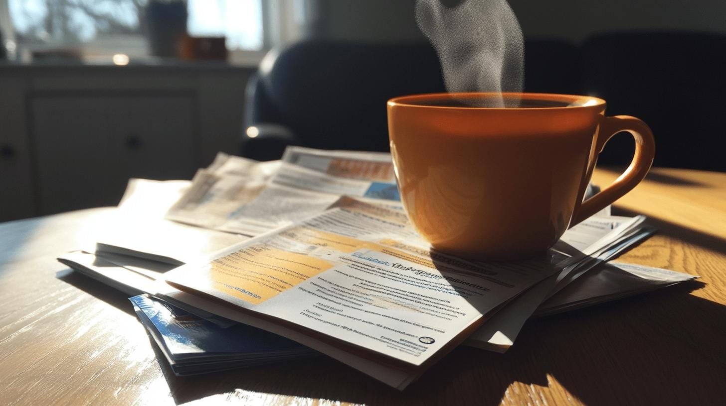 A cup of coffee on a heap of magazines- Instant Coffee and Heart Health.jpg