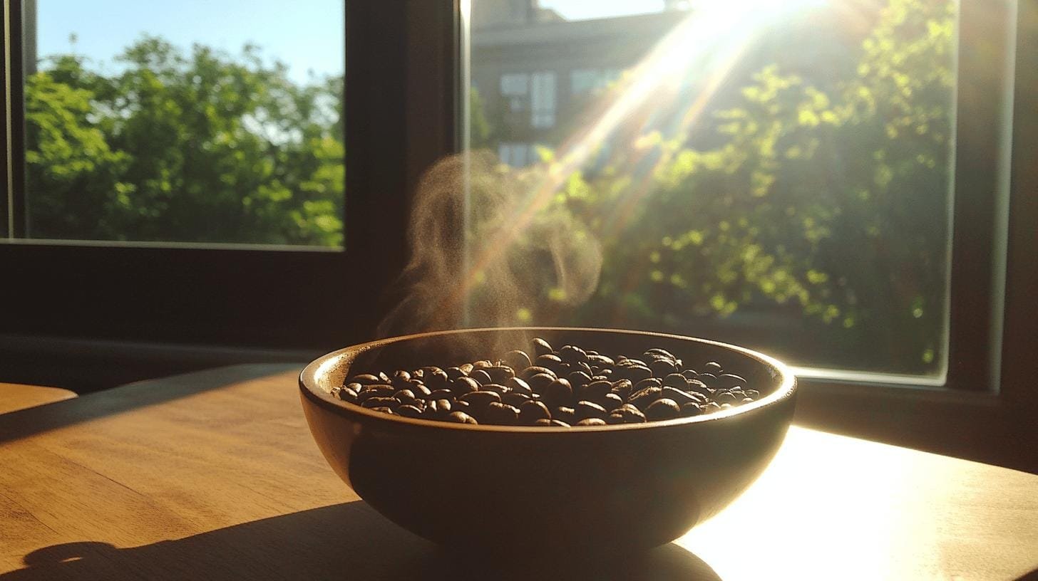 A bowl of coffee beans in a well lit room - Coffee Good for Inflammation.jpg