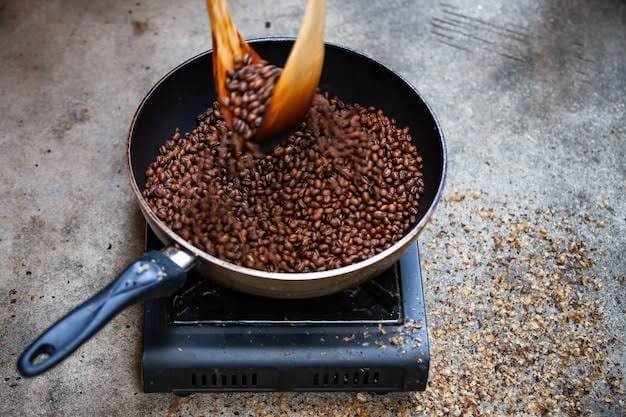 Roasting coffee beans in a frying pan at home - Caffeine and Stress Hormones