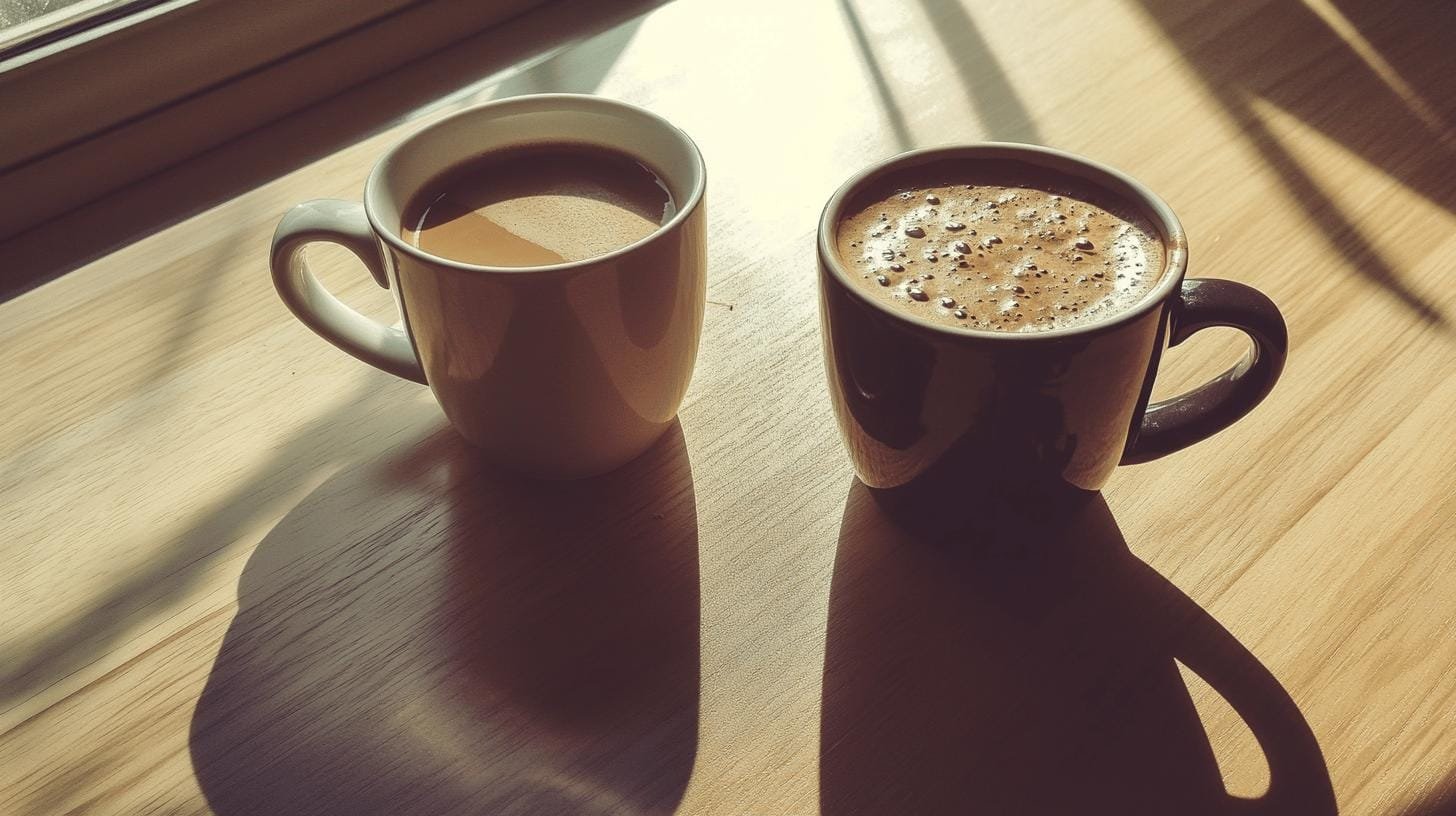 2 cups of coffee on a table - Amount of Caffeine in Instant Coffee.jpg