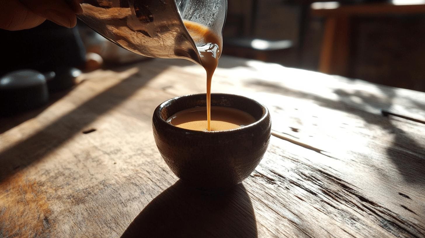 Pouring sweetener into a cup of coffee on a table - Espresso Coffee and High Cholesterol.jpg