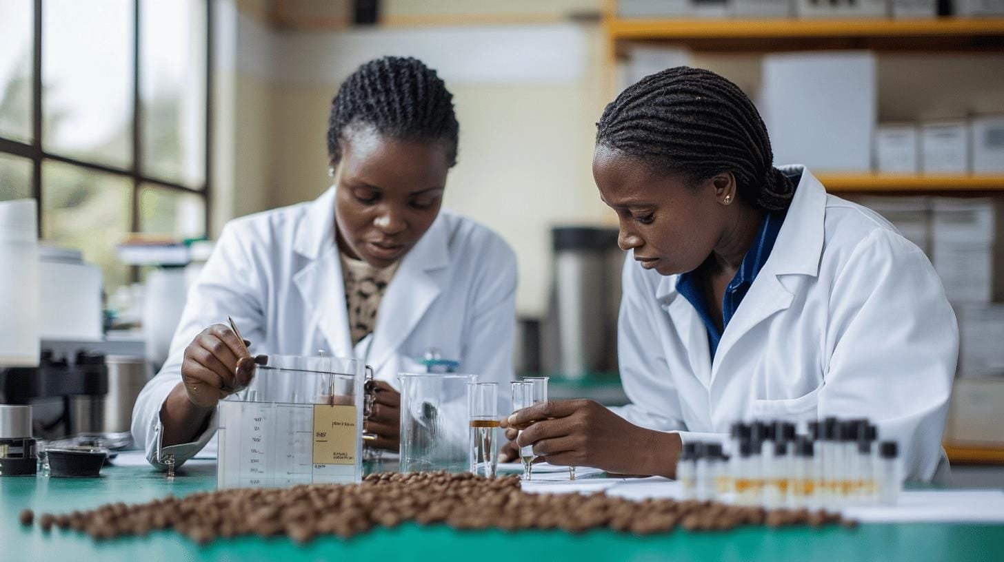 2 black scientists in the laboratory- Green Coffee and Diabetes.jpg