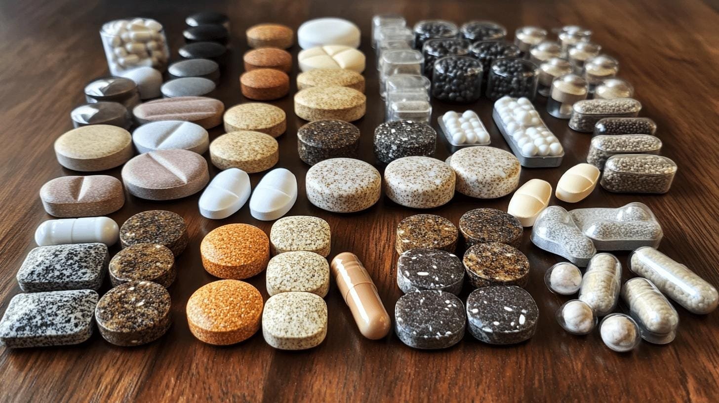 Different pills scattered on a table - Alternative Caffeine Sources.jpg