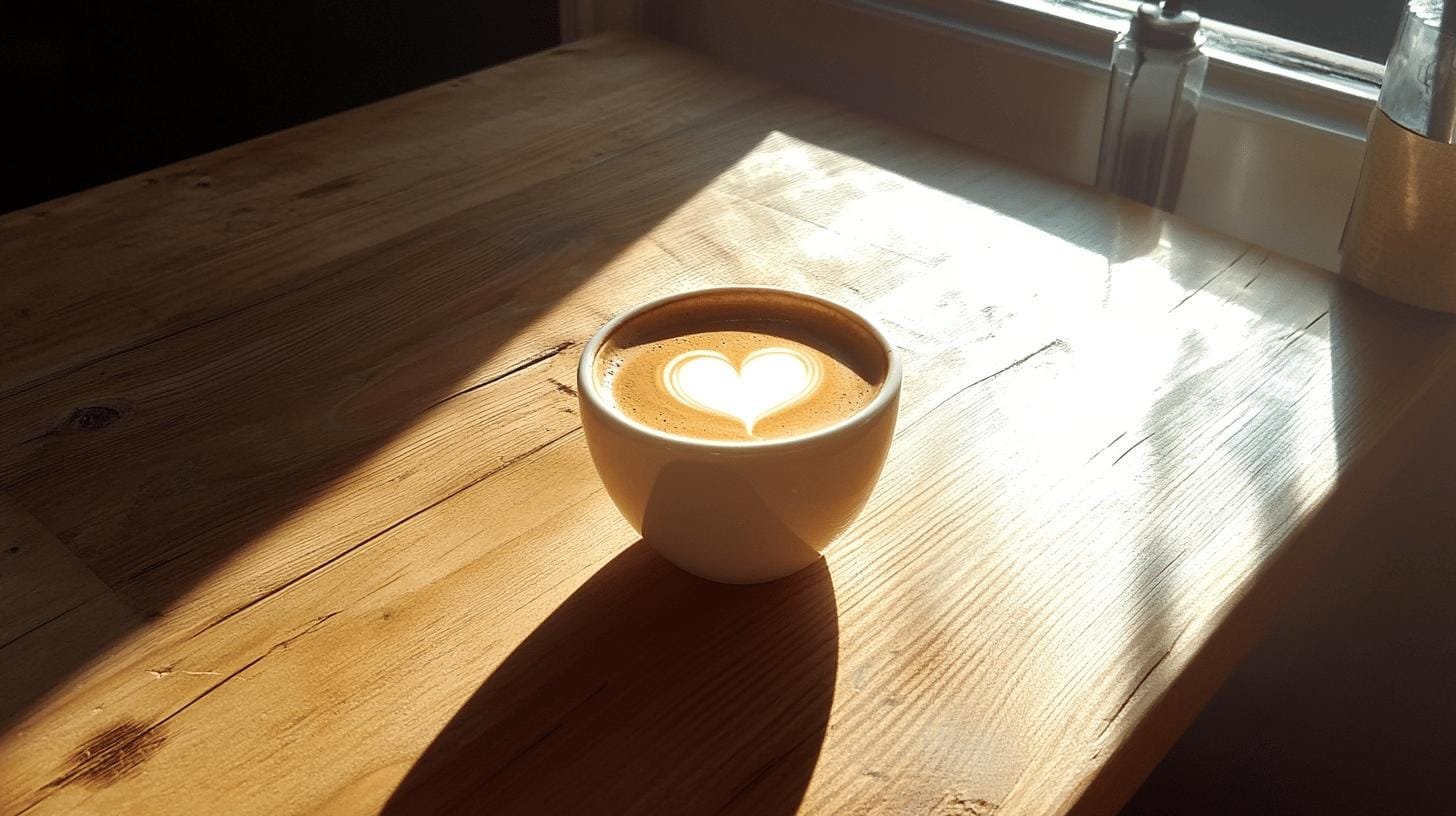 A cup of coffee with heart design latte art - How Long Does Latte Art Last.jpg