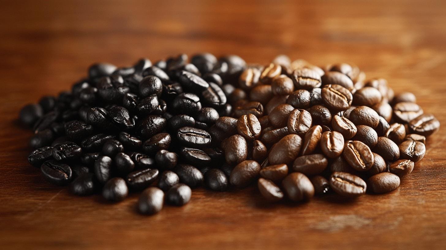 Coffee beans heaped on a table - Light vs Bold Coffee.jpg