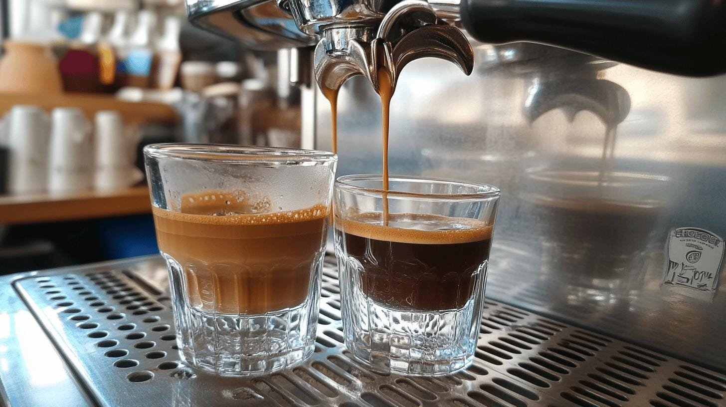 Pouring coffee from a coffee maker into a glass cup - Is Long Black Coffee Healthy?.jpg