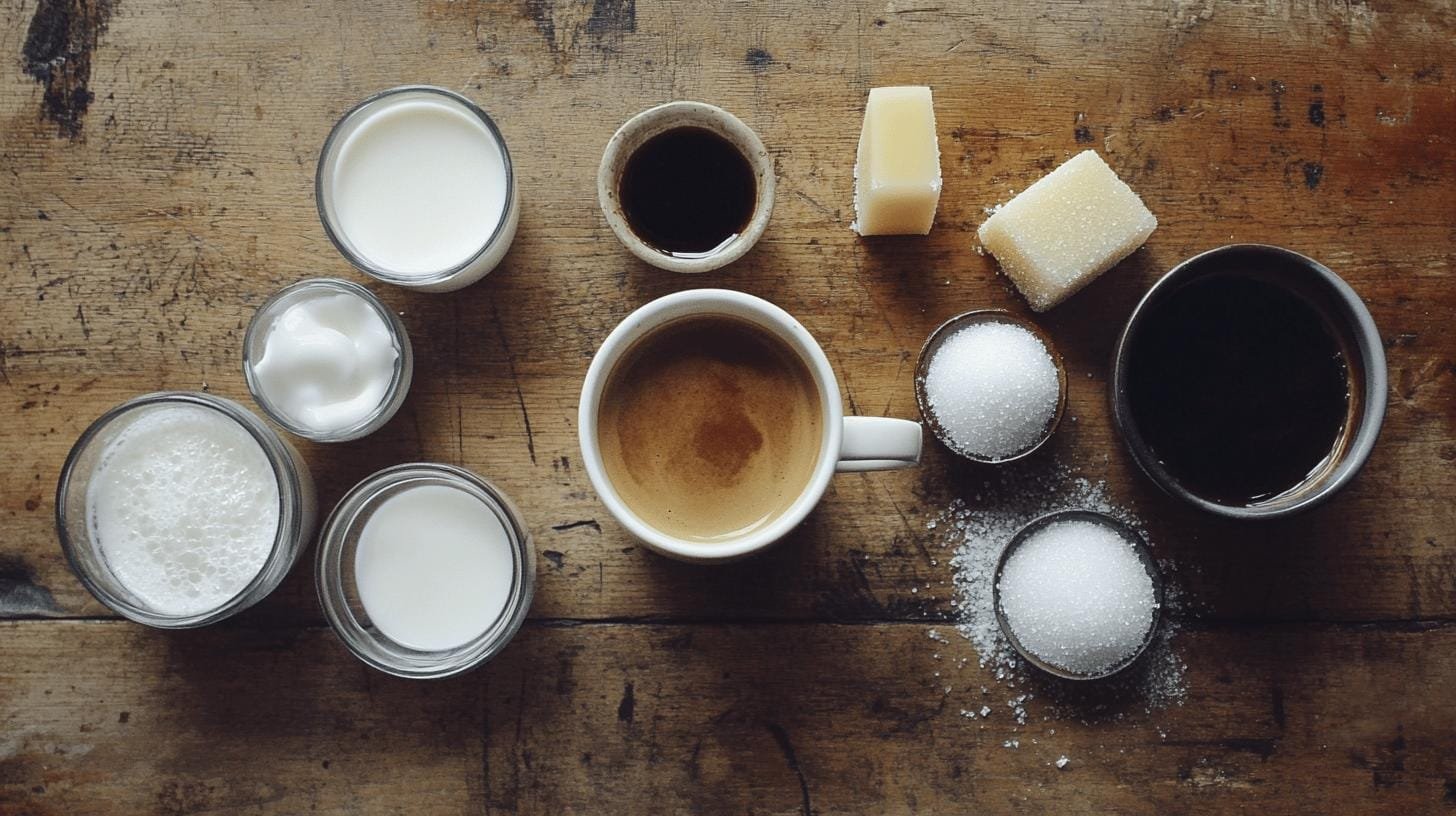 Cups of coffee, two cubes of sugar and small bowls of sugar on a table- Long Black Coffee Calories.jpg