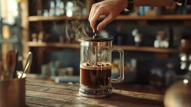 Barista brewing coffee using a french press coffee maker - Is Bold Coffee Dark Roast?