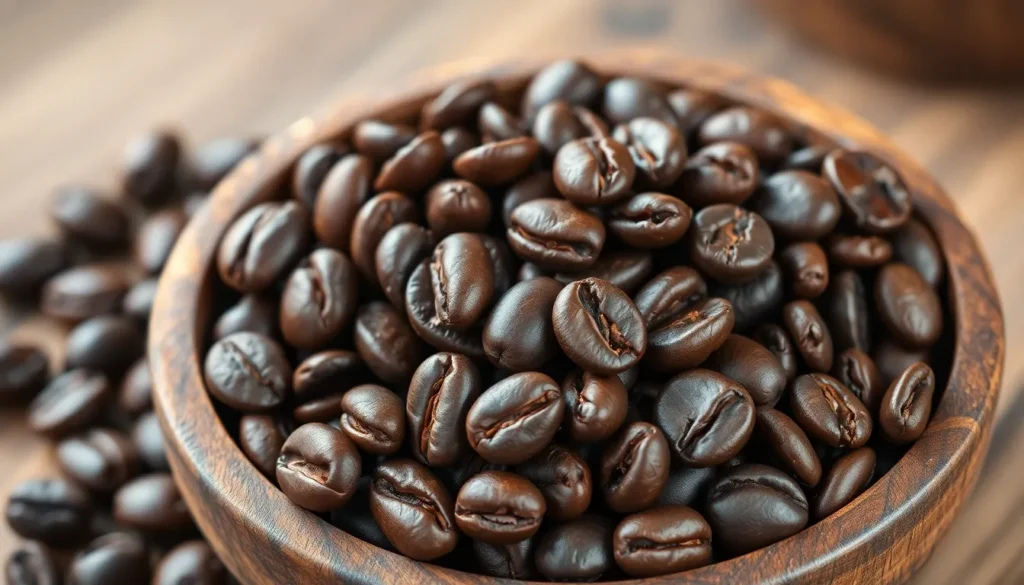 coffee beans in a bowl - fresh coffee beans vs stale coffee