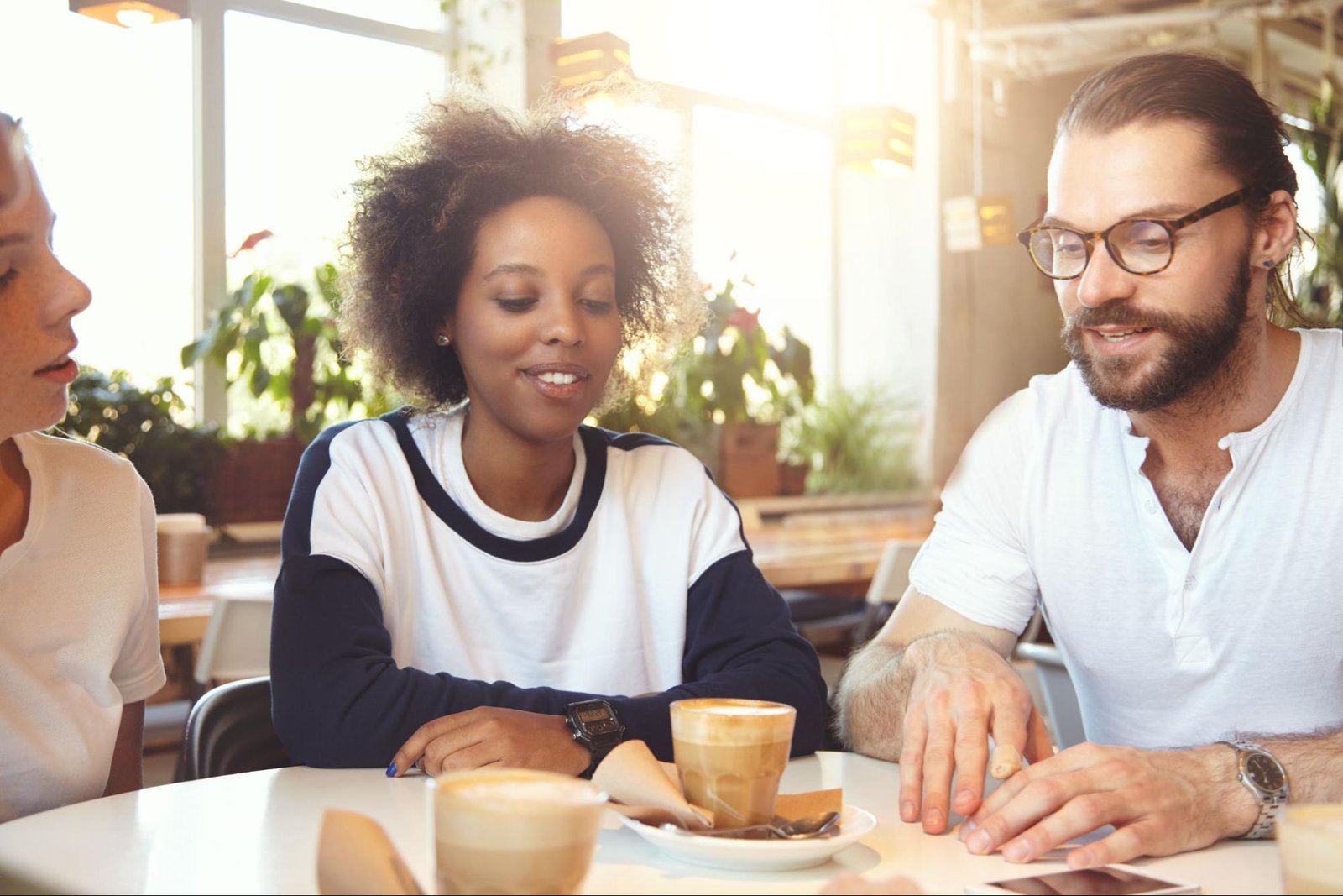 people having coffee