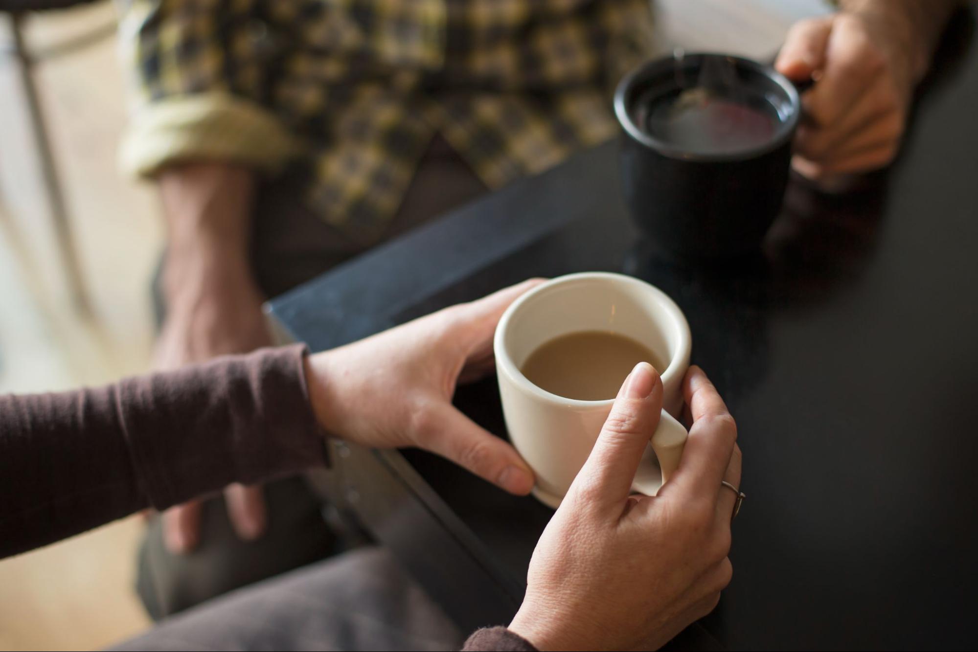 people having coffee