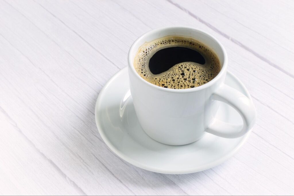 cup of coffee on table